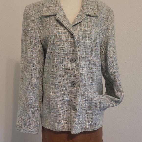 Tog Shop Jackets & Blazers - Women's Elegant Tweed Blazer - Light Gray